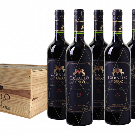 Wijnkist Caballo de Oro Valdepeñas DO Gran Reserva (6 flessen)